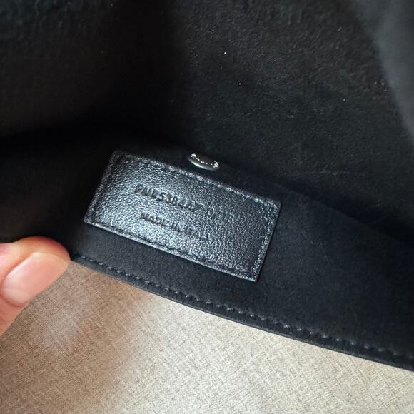 Saint Laurent Teddy Red Leather Bucket Bag NEW Silver YSL Logo Shoulder Bag - Picture 8 of 9